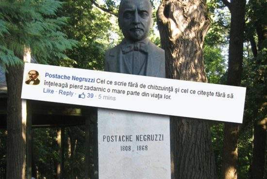 Scriitorul Postache Negruzzi, acuzat de propagandă paşoptistă pe Facebook