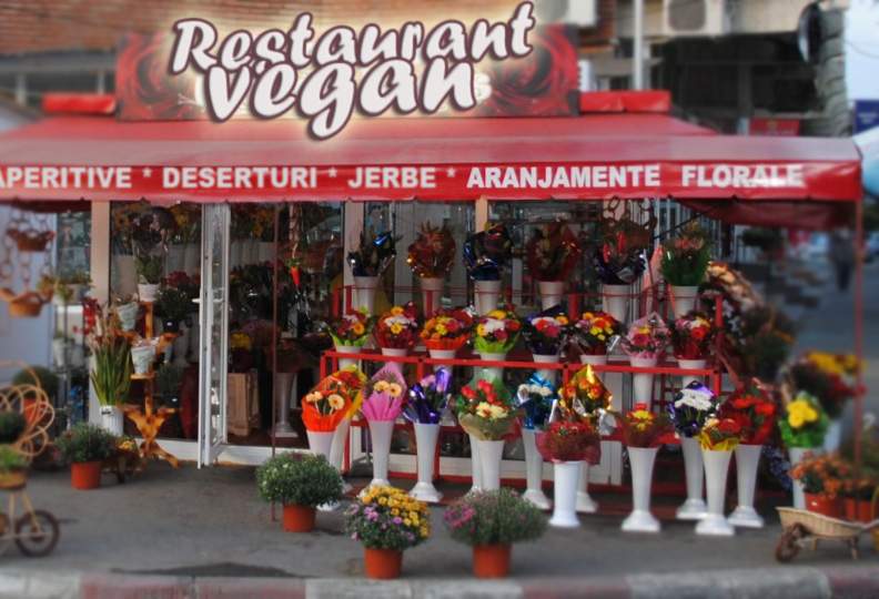 O florărie din Bucureşti s-a rebranduit! Acum e “restaurant cu specific vegan”