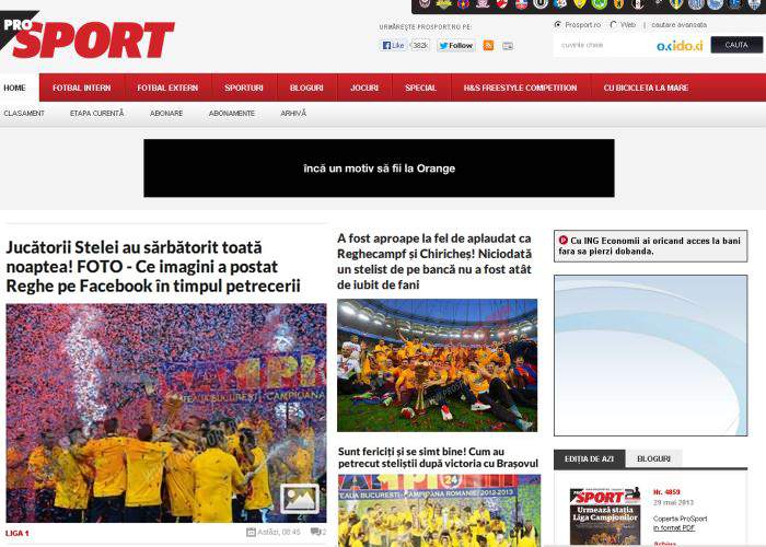 Campanie ProSport: „Dacă găseşti în altă parte mai multe articole cu Steaua, renunţăm la VEZI AICI”