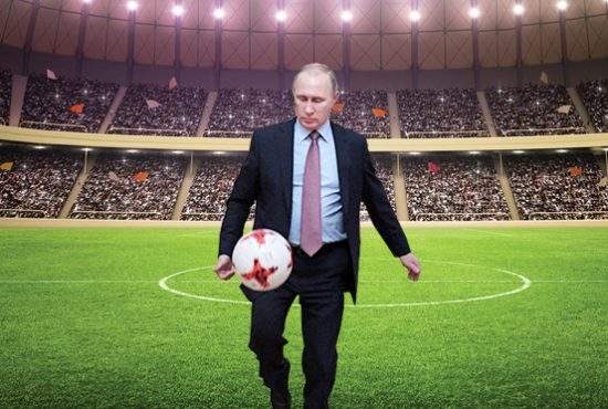 Putin a dat doar lovitura de începere a Mondialului, dar Sputnik insistă că președintele rus a marcat două goluri