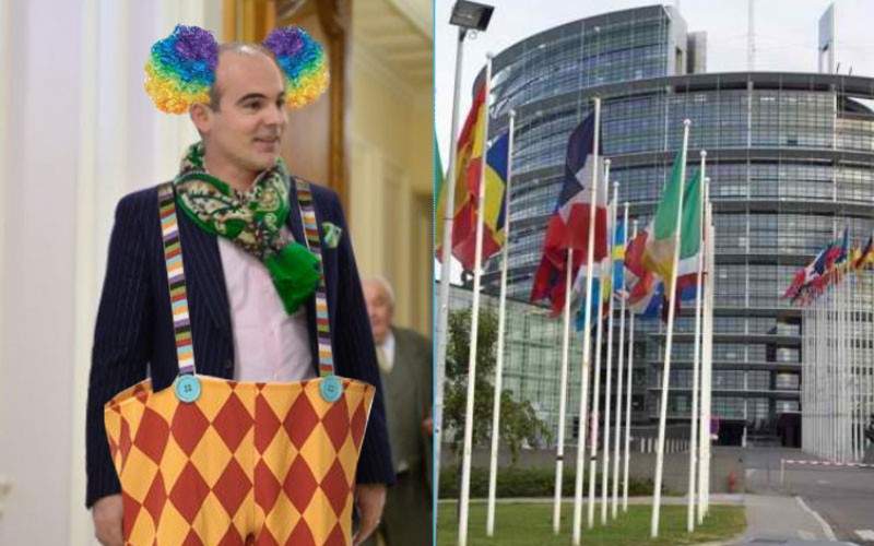 Rareş Bogdan a făcut circ la Bruxelles, după ce a fost numit şeful comisiei de clovni