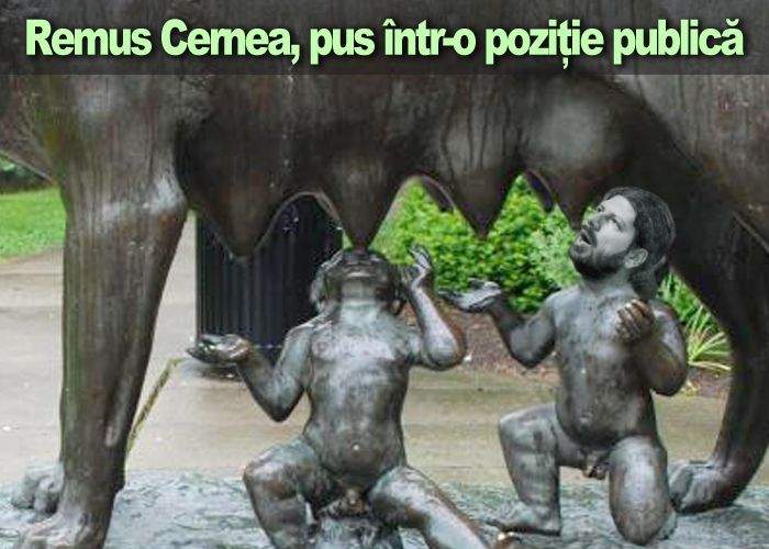 O nouă statuie inedită în Bucureşti: lupoaica cu Romulus şi Remus Cernea