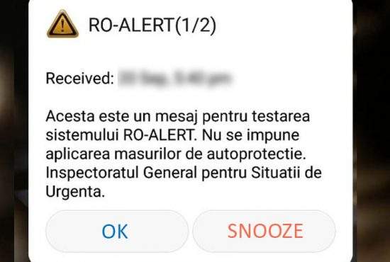 În sfârşit, o veste bună! Sistemul Ro-Alert va fi dotat cu buton de snooze