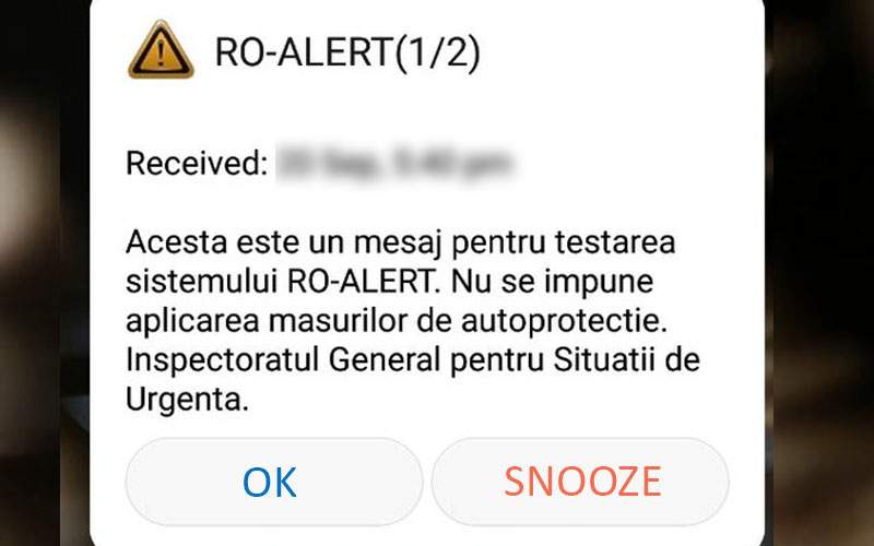 În sfârşit, o veste bună! Sistemul Ro-Alert va fi dotat cu buton de snooze