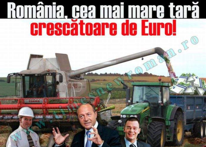 România, ţara care oferă cele mai bune condiţii pentru creşterea euro