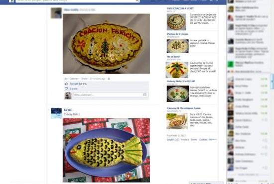 Crăciunul pe Facebook! Numărul de poze cu salată de boeuf l-a depăşit pe cel al pozelor cu pisici