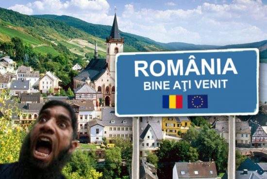 Josnic! Ca să alunge refugiaţii, Germania a ridicat la graniţă un panou cu “Bun venit în România”
