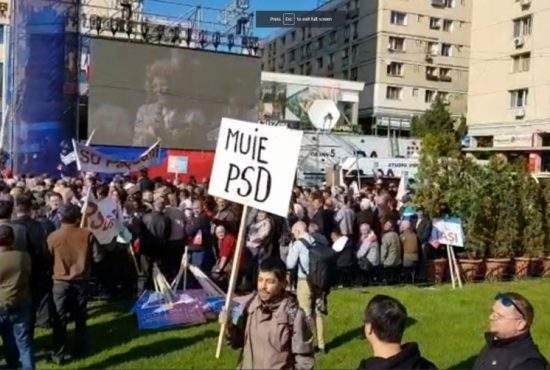 PSD a rămas fără lingăi. La următorul miting vor aduce doar slugile de la jandarmerie