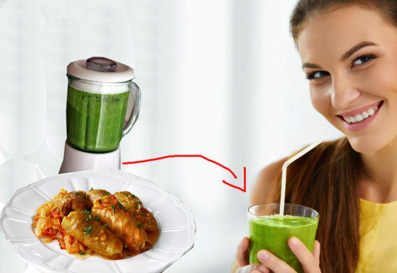 Un român a băgat sarmalele la blender şi le vinde ca smoothie vegan cu proteine şi fibre