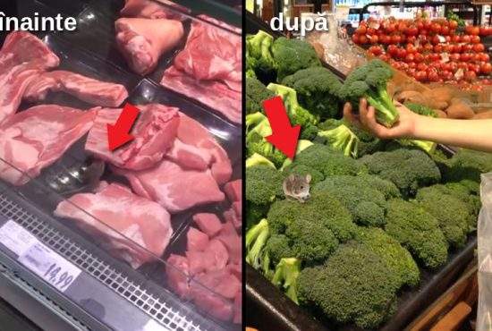 Pentru că e post, șoarecele din Kaufland a fost mutat de la carne la raionul legume