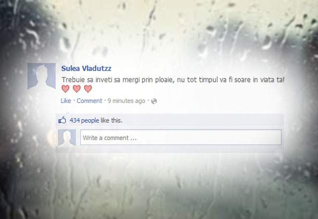 Statistică! Un utilizator Facebook are, în medie, 40 de statusuri despre ploaie la îndemână