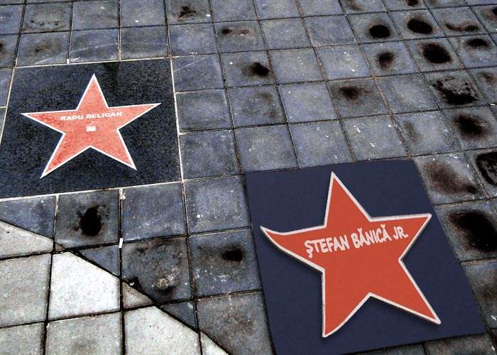Ştefan Bănică jr. şi-a lipit singur o stea pe Walk of Fame din Bucureşti