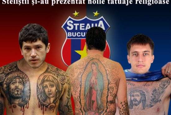 Gigi Becali şi-a obligat jucătorii să-şi facă tatuaje cu Iisus sau Maica Domnului
