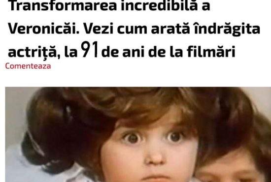 Un tabloid a publicat pentru a mia oară articolul ”Vezi cum arată actrița din Veronica acum”