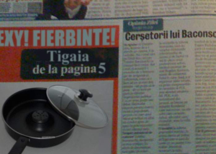 Pentru a satisface poftele românilor, un tabloid introduce rubrica “Tigaia de la pagina 5”