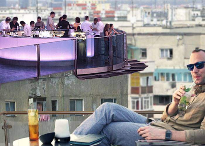 Un nou trend în Bucureşti. Locatarii demontează mansardele, să-şi facă sky bar pe bloc