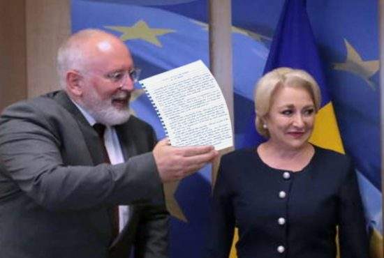 Gafă diplomatică a lui Timmermans! I-a scris lui Dăncilă, în loc să-i deseneze