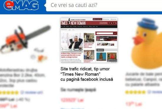 Ofertă de neratat! Site-ul Times New Roman, scos la vânzare pe eMAG de Black Friday