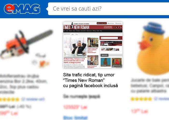 Ofertă de neratat! Site-ul Times New Roman, scos la vânzare pe eMAG de Black Friday