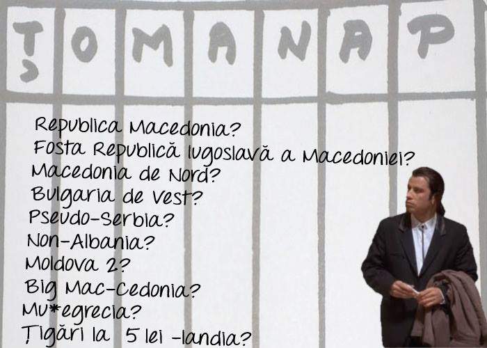 Federaţia Română de ŢOMANAP somează Macedonia să se hotărască mai repede care e numele ei oficial