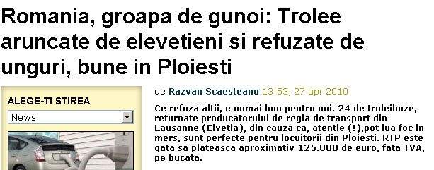 Super ofertă pentru ploieşteni: troleibuze care ard în timpul mersului