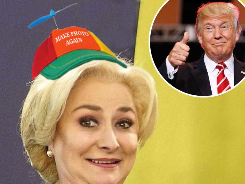 Foto! A primit şi Viorica Dăncilă o şapcă de la Donald Trump