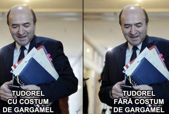 Risipă de bani la Ministerul Justiţiei. Tudorel Toader a comandat un costum de Gargamel, deşi arată identic