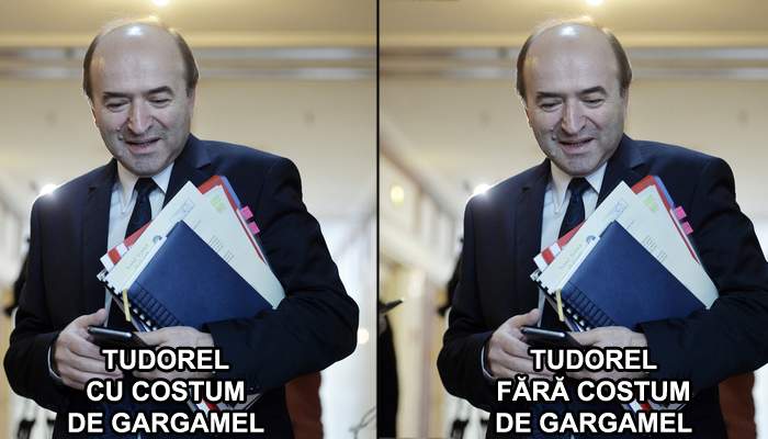 Risipă de bani la Ministerul Justiţiei. Tudorel Toader a comandat un costum de Gargamel, deşi arată identic