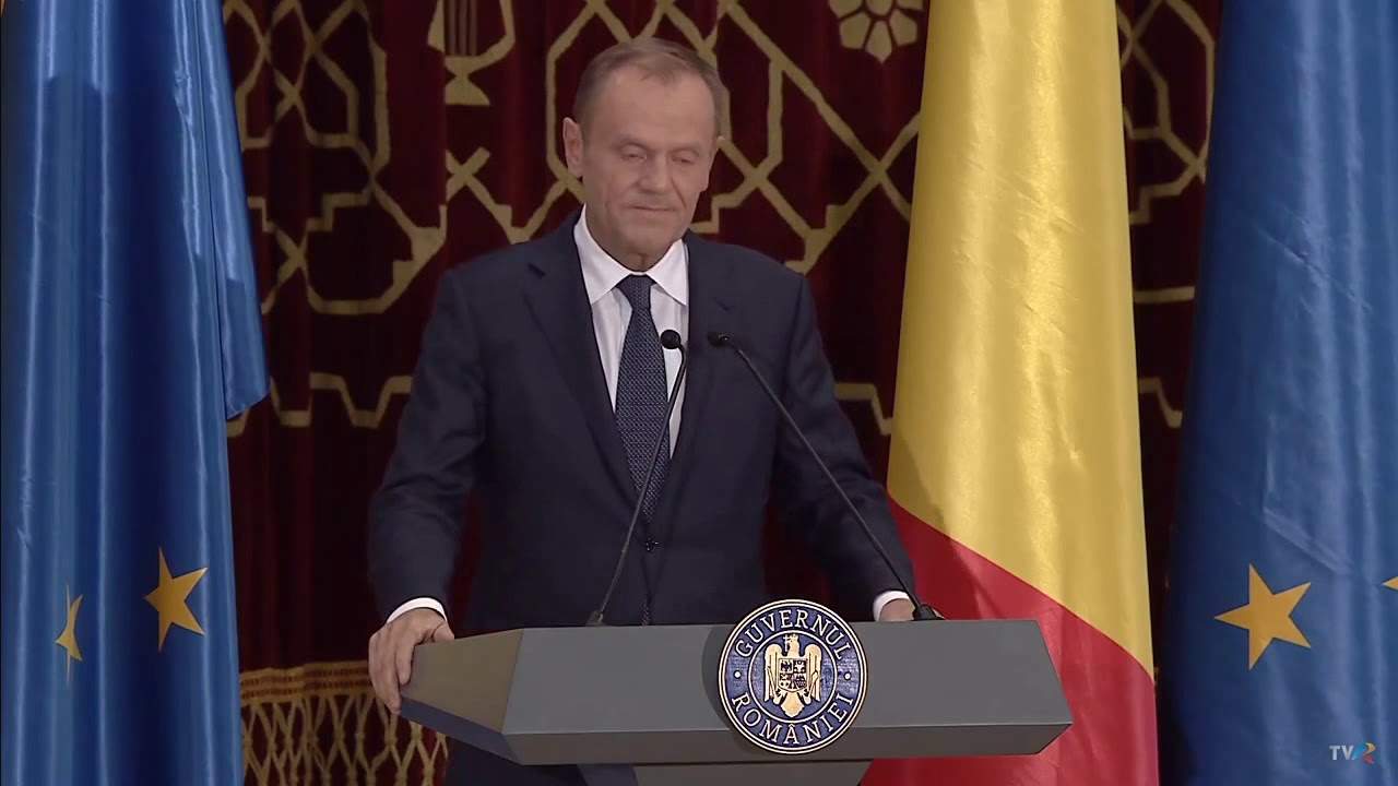 Donald Tusk, discurs emoţionant la Ateneu: „Primul portofel mi-a fost furat de un român”