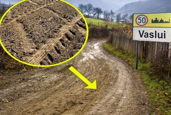 Incredibil: Urme de roată descoperite într-un noroi din Vaslui!