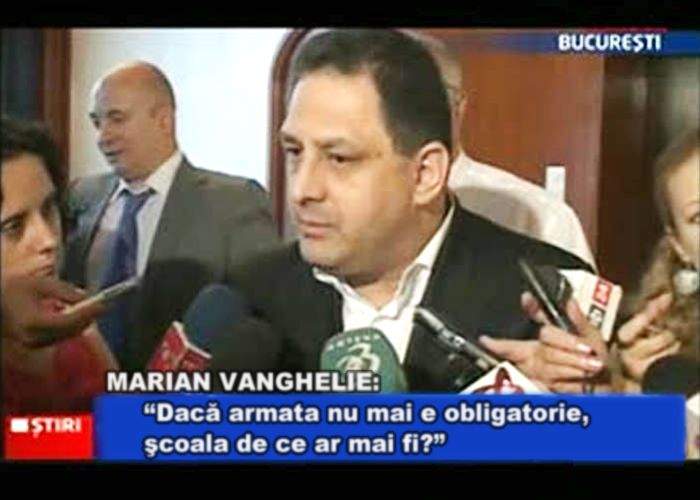 Marian Vanghelie: „Şcoala obligatorie trebuie înlocuită cu o şcoală de profesionişti!”