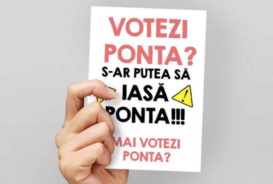 Josnic! ACL exploatează frica românilor împărţind fluturaşi cu “Dacă votezi Ponta, câştigă Ponta”