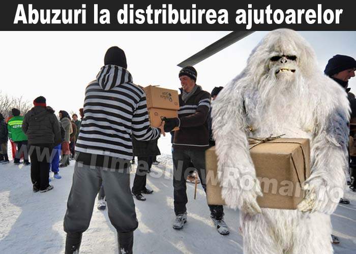 Poza zilei: Yeti, bănuit că fură din ajutoarele pentru sinistraţi