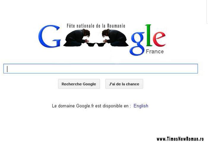 Foto! Francezii marchează Ziua Naţională a României printr-un logo scandalos pe Google