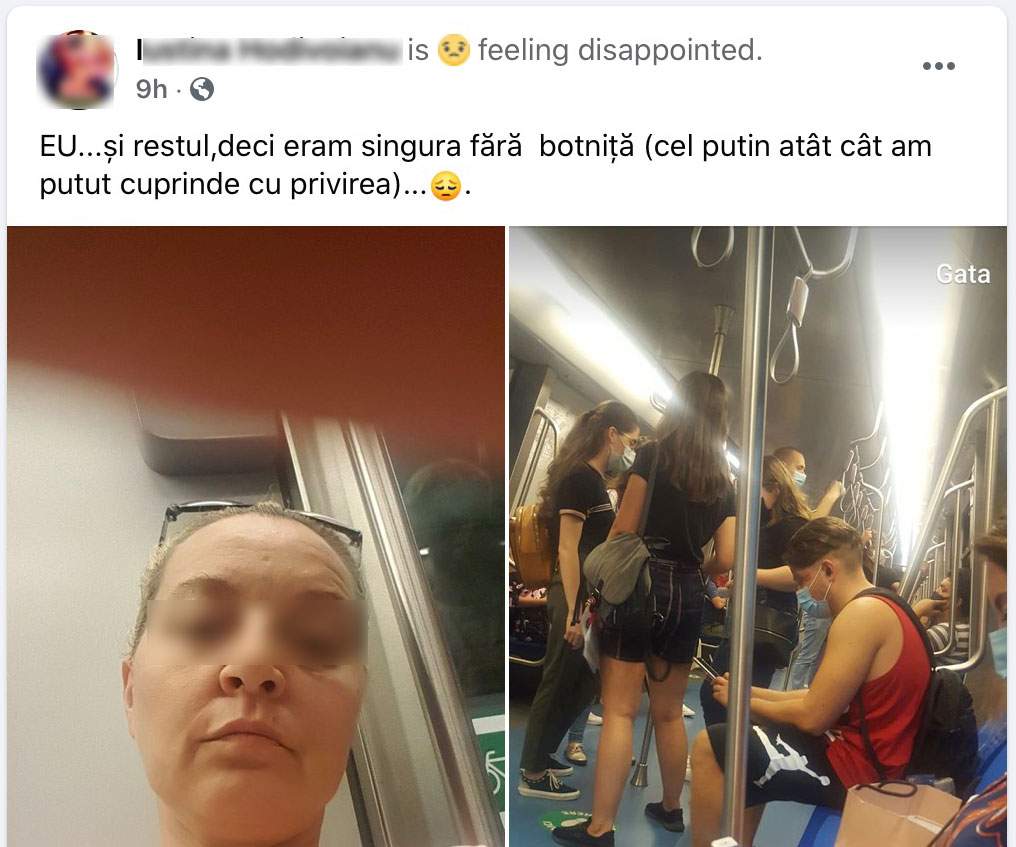 Studiu. O femeie rezistă 2 minute cu masca la metrou, dar 14 ore în mall!