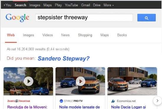 Noua Dacia, succes istoric! „Stepway”, mai căutat pe internet decât „stepsister”