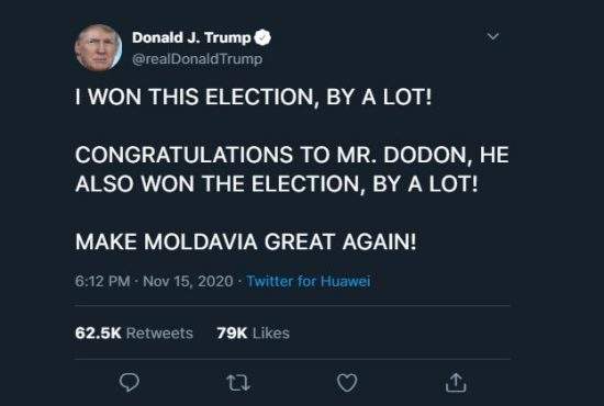 Donald Trump l-a felicitat pe Igor Dodon pentru victoria în alegeri