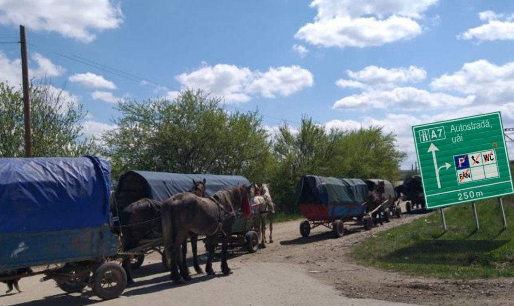 Autostrada din Moldova, gândită prost. N-are parcări de căruțe și nici stații cu fân