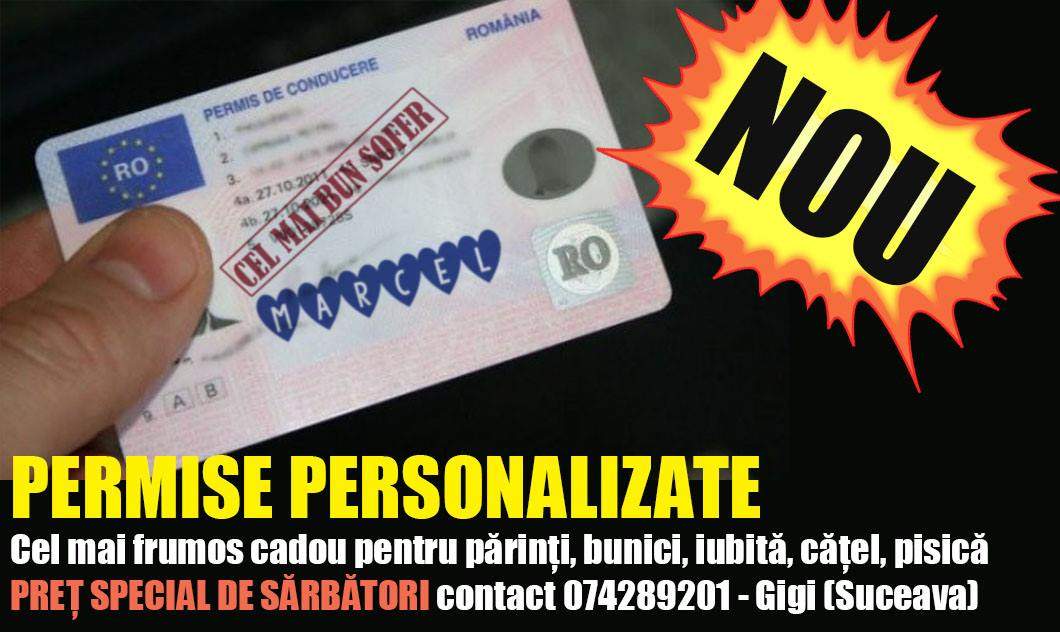 Șeful de la Permise Suceava făcea și permise personalizate, cu “Cel mai bun șofer”