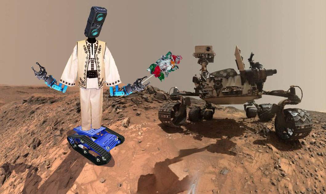 România a trimis pe Marte un robot în costum popular, să-l colinde pe Curiosity