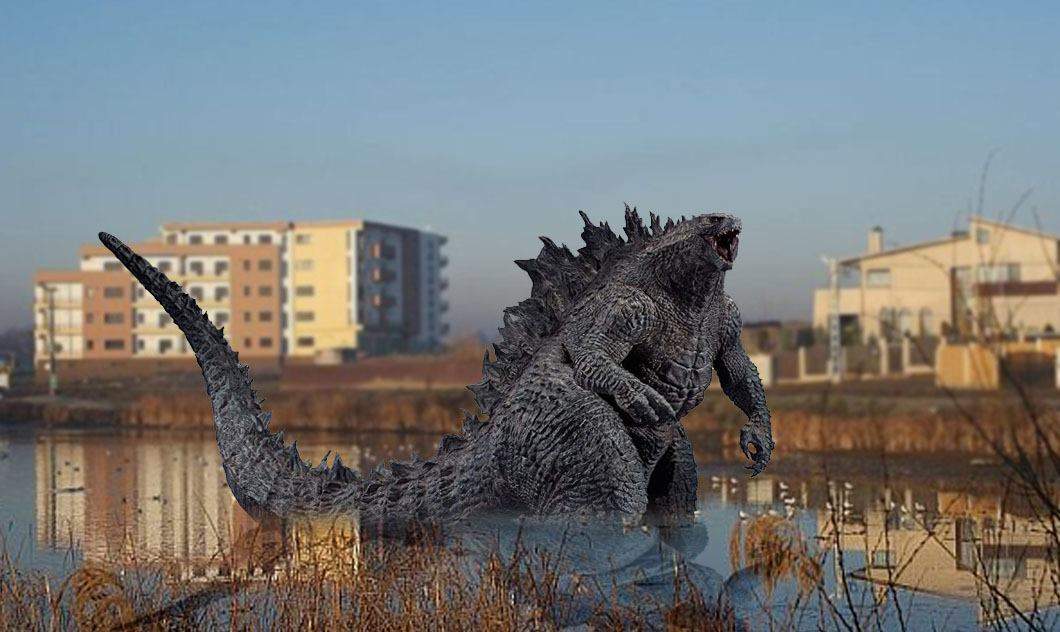 Localnicii din Chitila au poluat lacul și acum sunt terorizați de monstrul Chitzilla