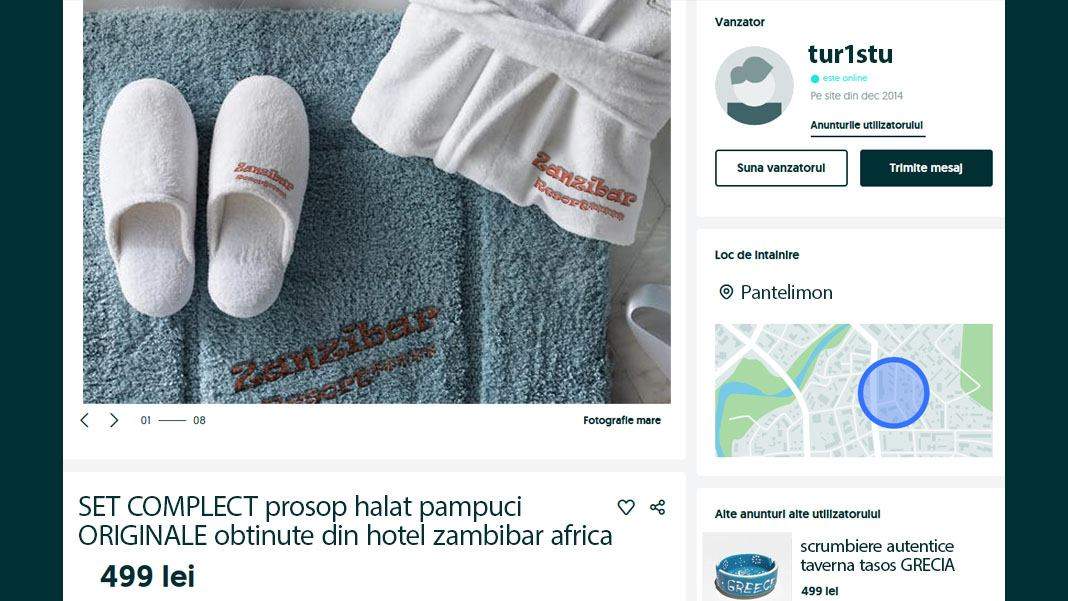 Pe unde au umblat românii. Olx, plin de anunțuri ”Vând prosop din Zanzibar”