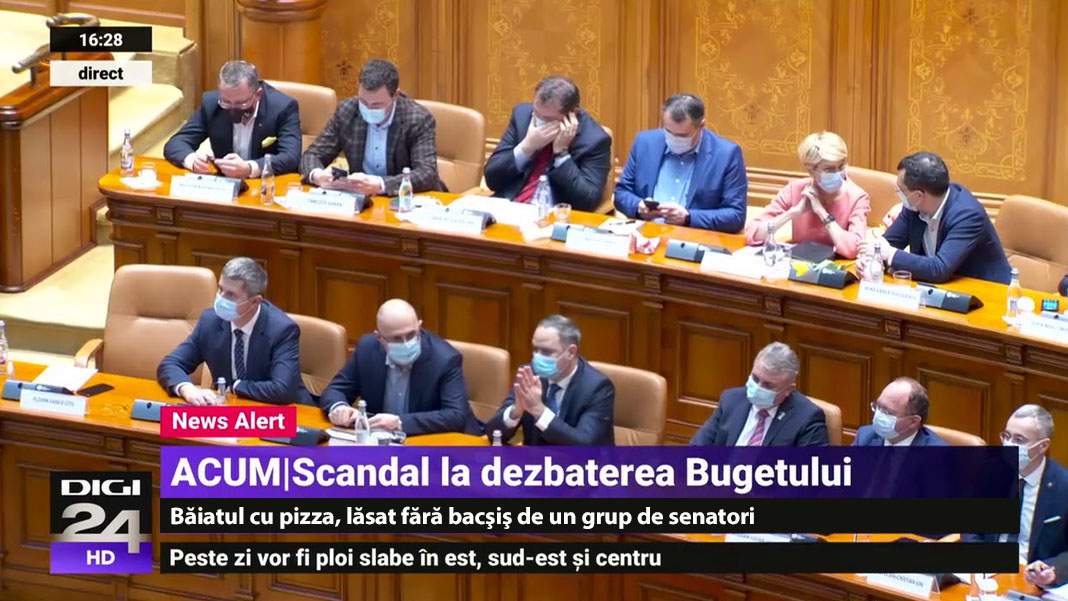 Scandal pe buget în Parlament! Cineva n-a pus bani la cheta pentru pizza