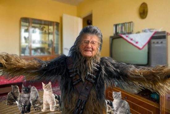 O babă e atât de plină de păr de pisică încât i se spune Chewbacca