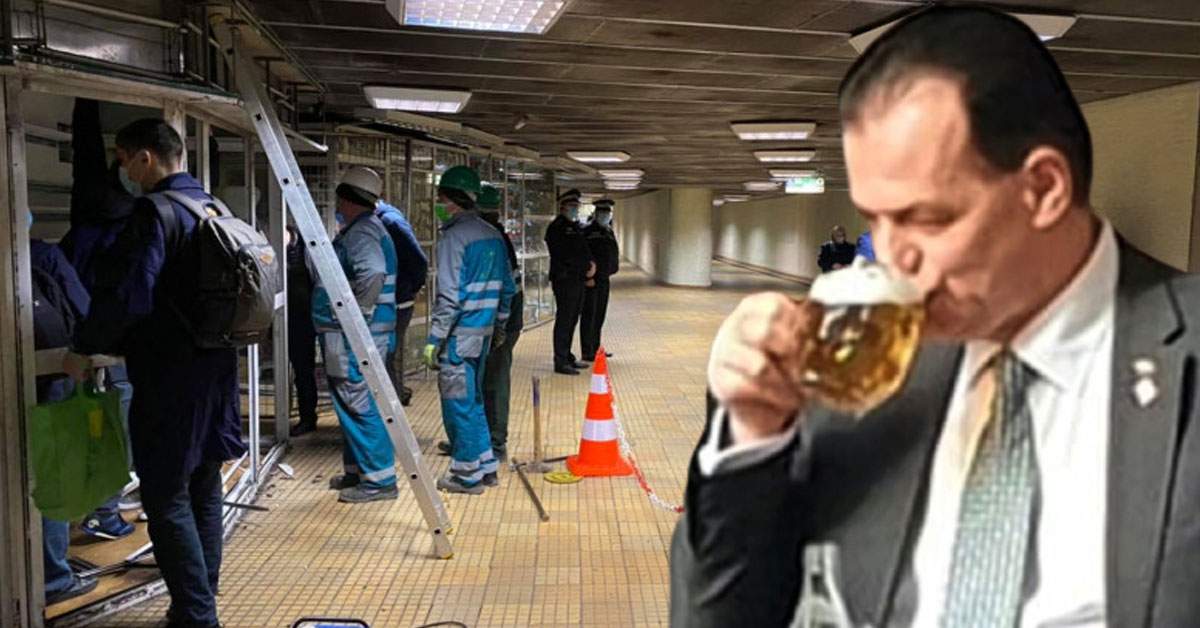 Demolare la metrou. Ludovic Orban ajută și el, a venit rangă!