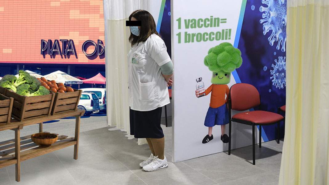 Zero vaccinați la centrul din Obor pentru vegani, unde se dă broccoli, nu mici