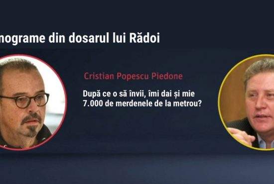 Stenograme DNA: Piedone i-a cerut lui Rădoi 7.000 de merdenele de la metrou