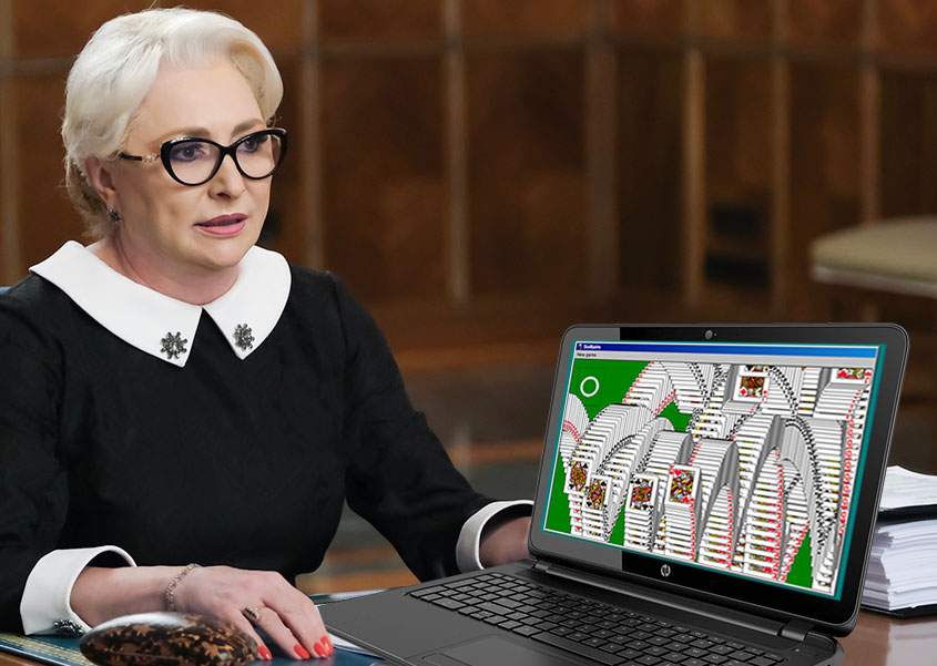 Dăncilă, de neoprit la BNR. A terminat Solitaire pe easy și a trecut la medium