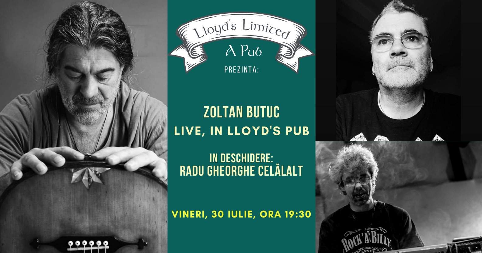 Zoltan Butuc – LIVE in LLOYD’S PUB – in deschidere, Radu Gheorghe Celalalt