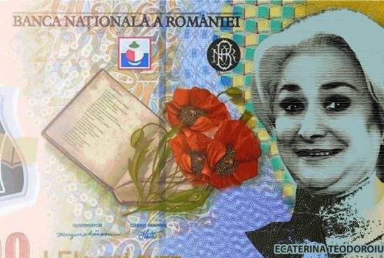 Pe noua bancnotă, Ecaterina Teodoroiu seamănă suspect de mult cu cineva de la BNR